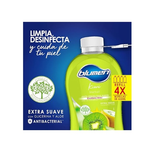 Blumen Jabon Liquido Kiwi Botella Gota 2100 ml