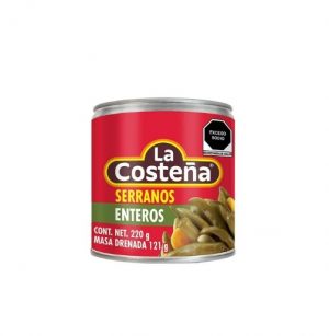 Chiles serranos La Costeña enteros en escabeche 220 g