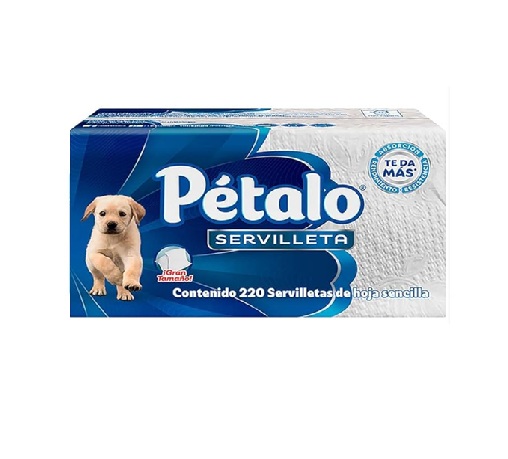 Servilletas Pétalo Blanca 220 Piezas, Hoja Sencilla