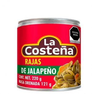Rajas de jalapeño La Costeña en escabeche 220 g