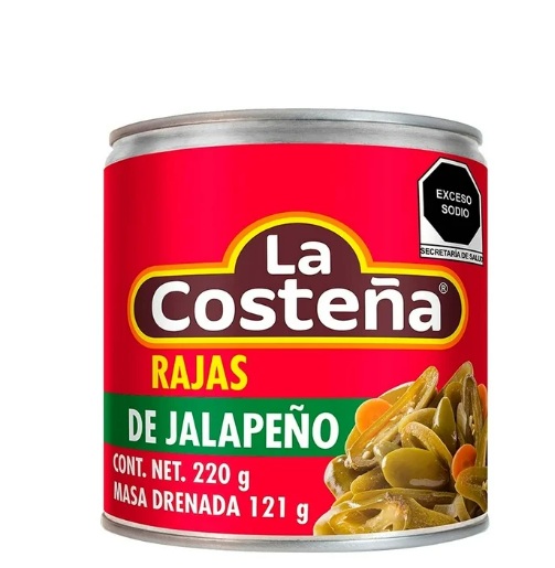 Rajas de jalapeño La Costeña en escabeche 220 g