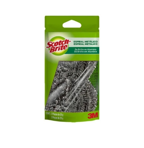 Fibra metálica 3M Scotch-Brite en espiral 2 pzas