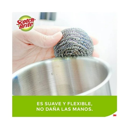 Fibra metálica 3M Scotch-Brite en espiral 2 pzas