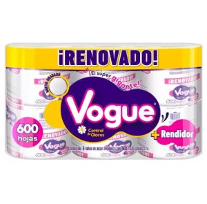 Higiénico Vogue 600 Hojas 6 pz