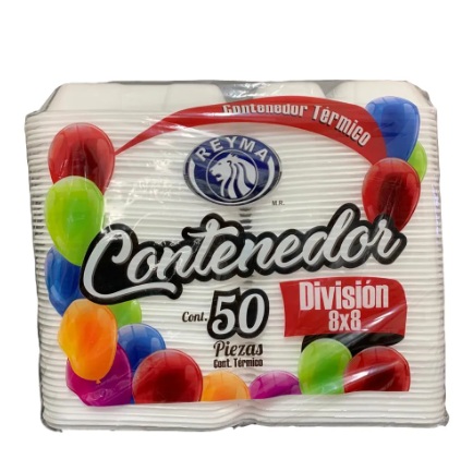 CAJA Contenedor Térmico 8×8 DIVISION Blanco Reyma (200 PZAS)