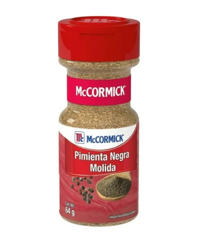 Pimienta negra McCormick molida 64 g
