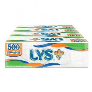 CAJA Servilletas Lys 12 Paquetes con 500 pzas c/u