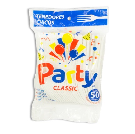 CAJA TENEDOR chico 50 PZAS con 60 paquetes