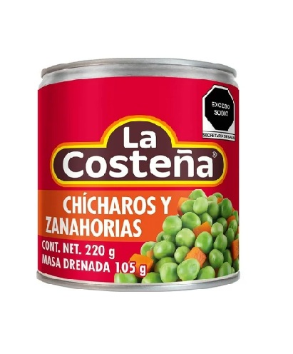 Chícharos y zanahorias La Costeña 220 g