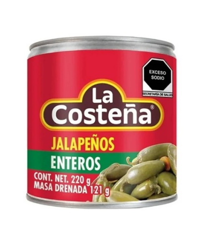 Chiles jalapeños La Costeña enteros en escabeche 220 g